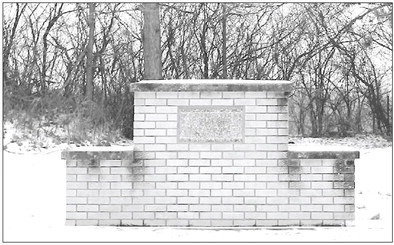 A memorial stands at N12785 Fernwall Avenue, marking the place where the Worden Brethren Church once stood, prior to a late ‘50s tornado. A similar memorial made of bricks could grace the site of the depot if the building on First Avenue is deemed unsavable. Photo by Joseph Back.