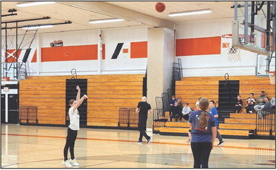 Boys and Girls shot free throws for the Free Throw Contest at Stanley Boyd High School on February 19th. Photo by Danielle Boos.