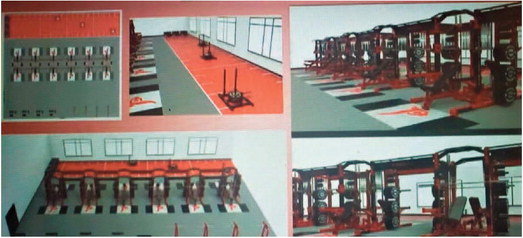 These renderings show the upgrades that will be made to the Prescott High School weight room, including new equipment and new flooring.Rendering courtesy of Prescott School District