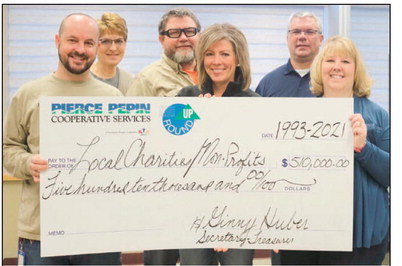 Ryan Meyer, Laure Andrle, Greg Falde, Heidi Shepler, Brad Ristow and Charity Lubich are PPCS employees who are also PPCS members and participants in Operation Round Up. Photo courtesy of PPCS