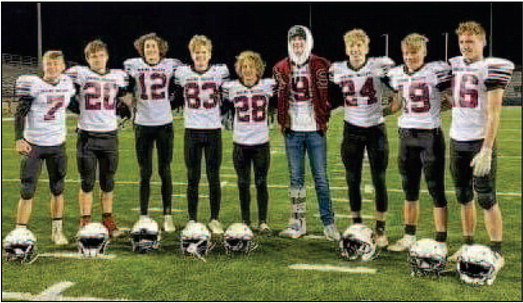 The Spring Valley Cardinals seniors provided leadership during a successful 2021 season. Head Coach Ryan Kapping is also proud of their academic performance and integrity. Photo courtesy of SV Football Boosters Facebook page