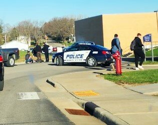 A vehicle struck an Ellsworth Middle School student around 7:50 a.m. Wednesday, April 26 in the roadway behind the high school.
