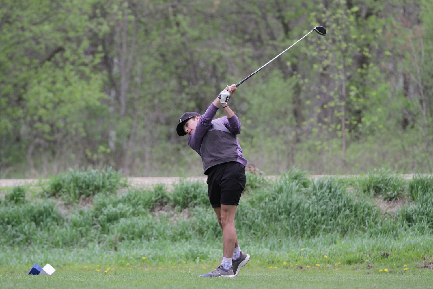 Ellsworth senior Ethan Orcchio blasts a tee shot down the middle of the fairway during a meet earlier this season. Oricchio and the Panthers will compete in the Division 2 sectional meet at Lake Wissota Golf Course in Chippewa Falls on Tuesday, May 30.