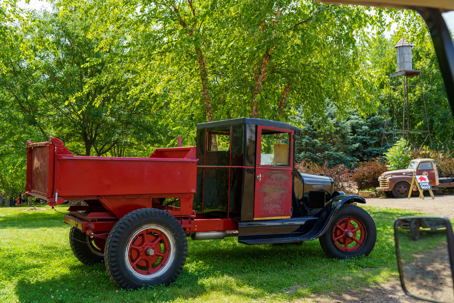 This old truck was an early 1900’s model beautifully restored and drivable today. It was on display near the gravel pit display.