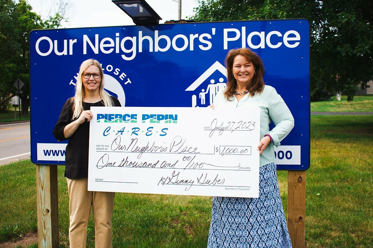 Barb Bee, PPCS Senior Accountant, presented a $1,000 check to Shelly Smith, Our Neighbors’ Place executive director, so the nonprofit could purchase gas cards for its guests.