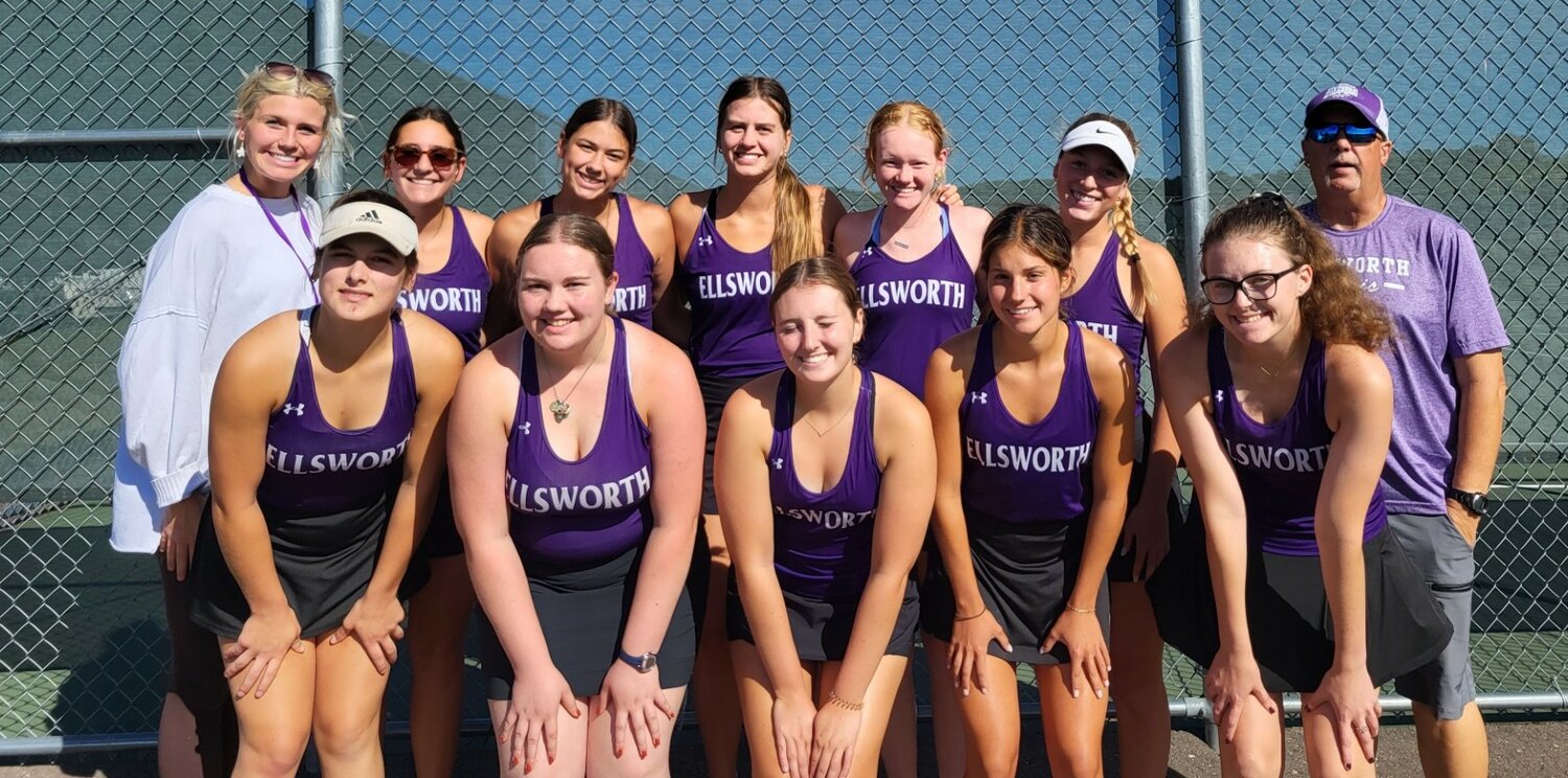 The Ellsworth tennis team is coached by Brad Baker. The team has had some roster changes as it deals with its star player’s injury.