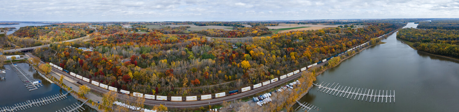 The view from above Kings Cove Marina is quite breathtaking this time of year as the trees begin to change colors.