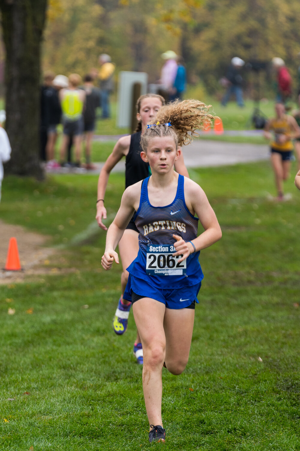 Ivy Brandenburg crushed her personal record and ended up placing 15th overall at the Section 3AAA girls meet with a time of 20:32.40. That time was less than 20 seconds from qualifying for State.