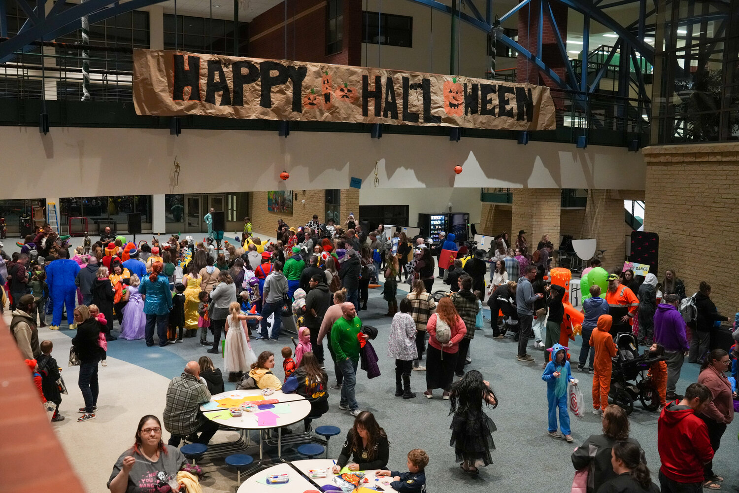 The crowd for the Community Halloween Party was huge, with more than 2,100 people accounted for at the event, it was a busy few hours.