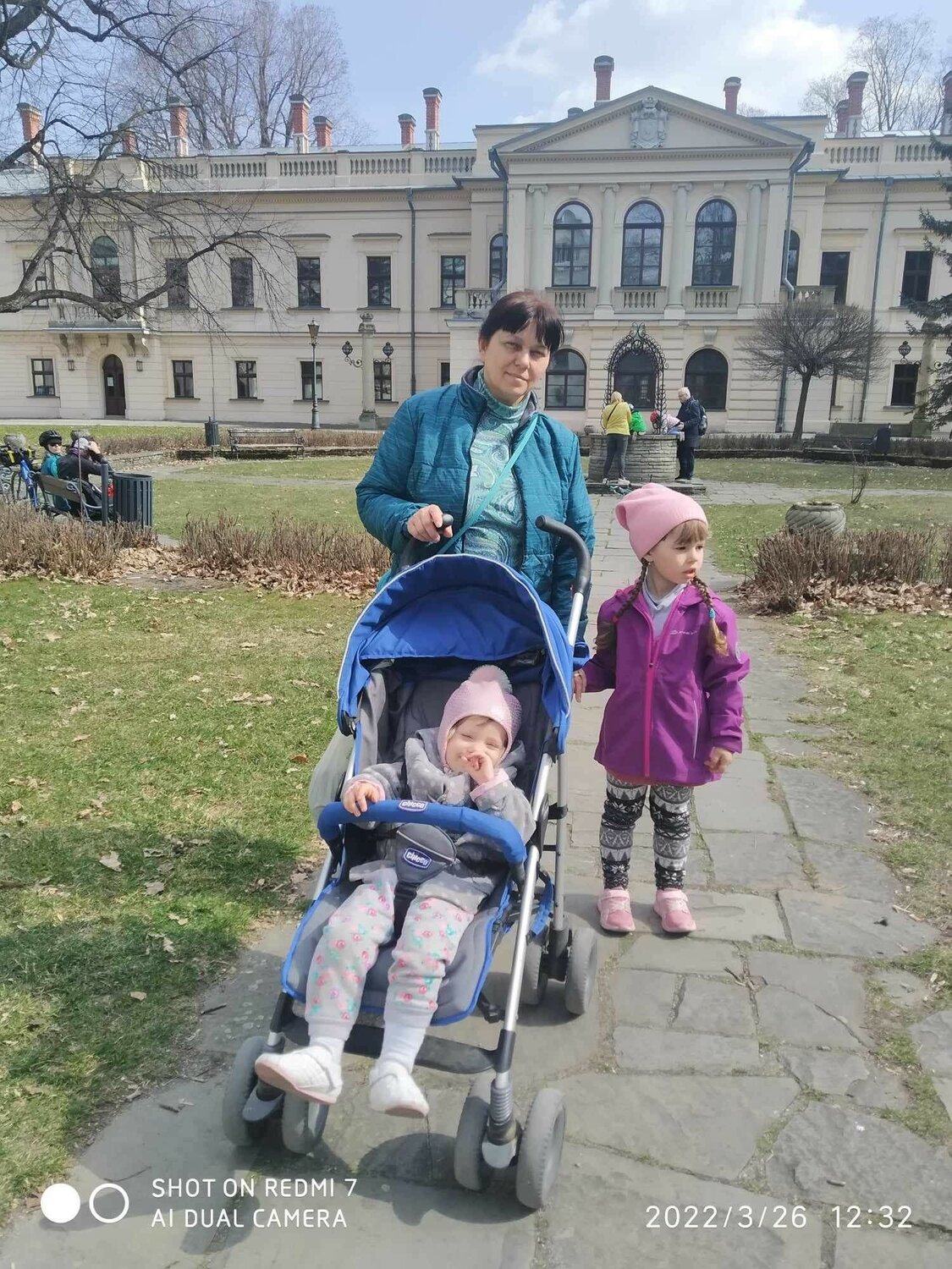 Valentyna Benson spent several weeks in Poland with her daughter, Katja, and two granddaughters after fleeing Ukraine. The men in their family stayed behind to defend their country against the Russians.