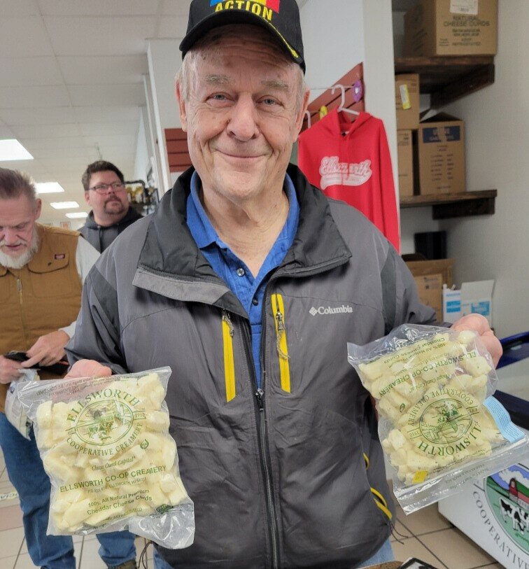 Steve Hamilton, a Vietnam War veteran, was happy to receive cheese curds as a token of appreciation on Veterans Day.