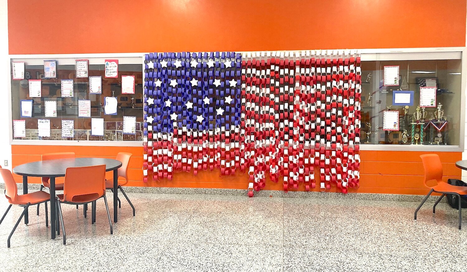 Student made decorations greeted veterans at the Veterans Day observance Friday.
