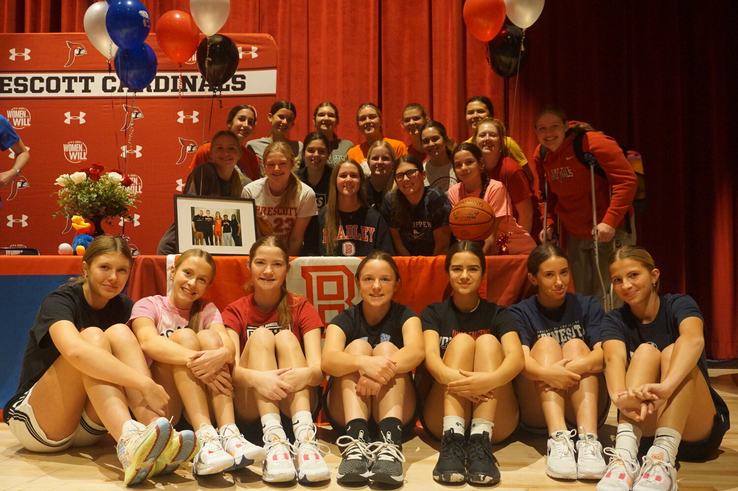 The 2023 Prescott High School girls basketball team.