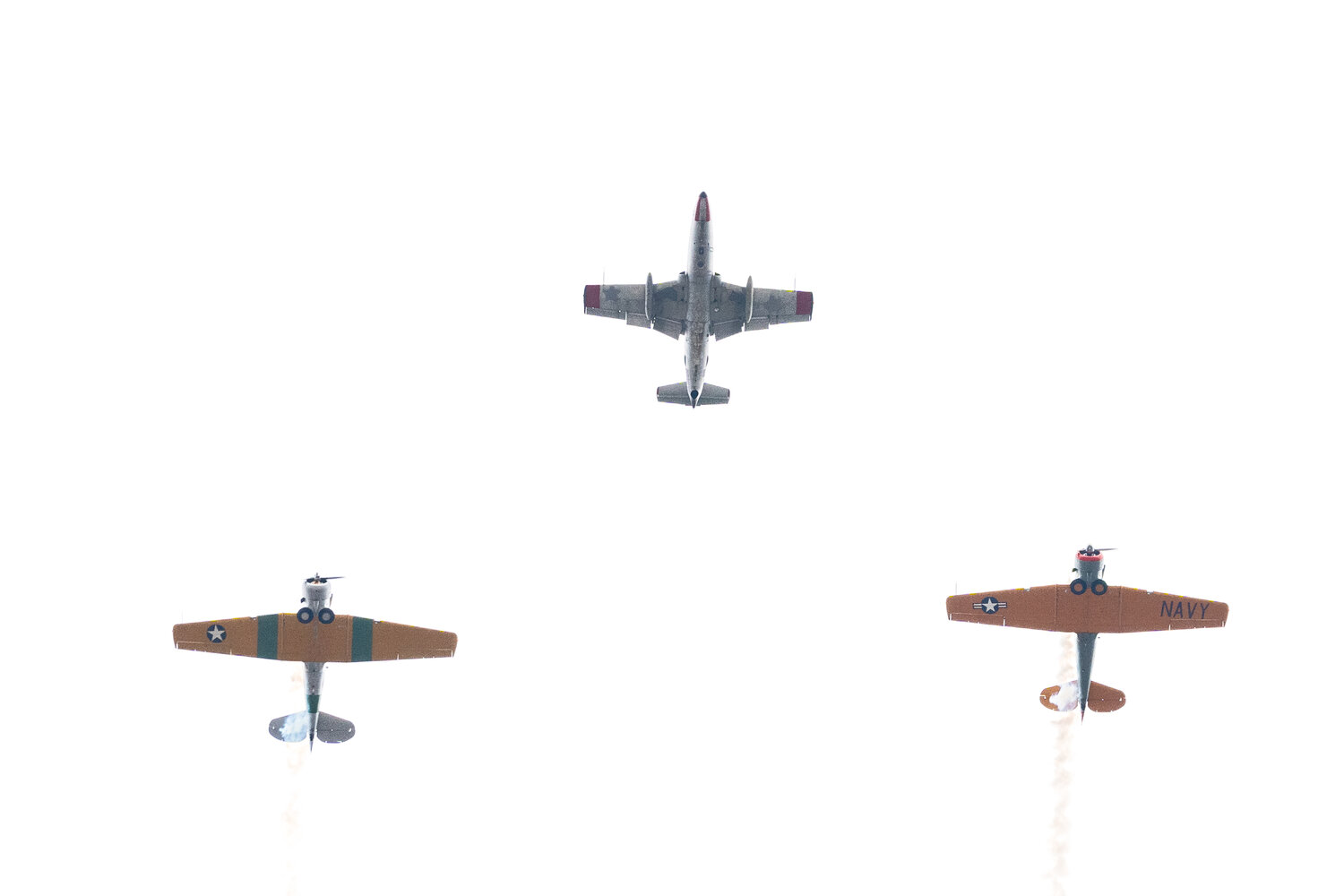 The MN Commemorative Air Force flew three planes over the property as part of the celebration.