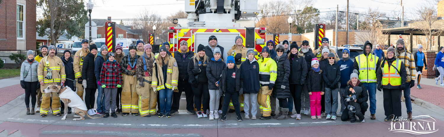 The Hastings Fire Department does a little fundraising on its own to donate to Gobble Gait. Here is the group that made it to the event on Thanksgiving morning.