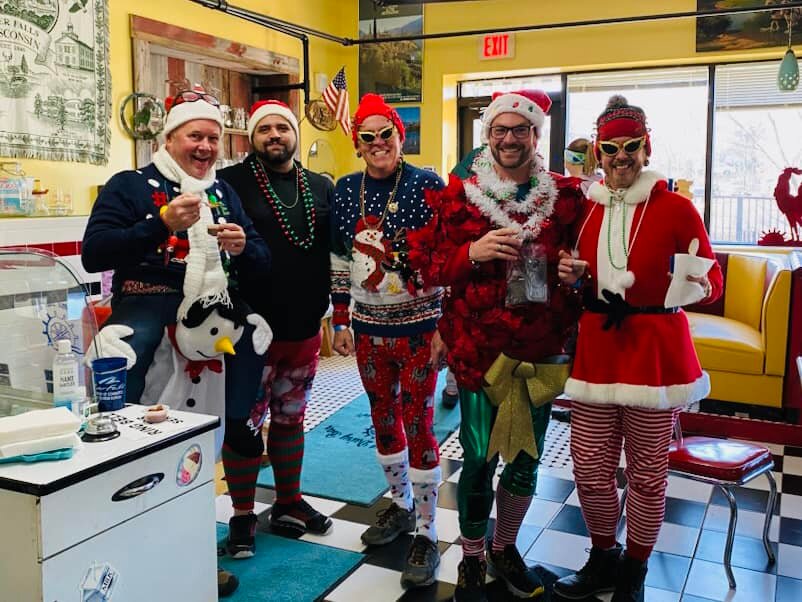 These holiday elves were ready for some Chili Crawl fun Friday, Nov. 24 in River Falls. The Chili Crawl is a Black Friday tradition in the City on the Kinni.