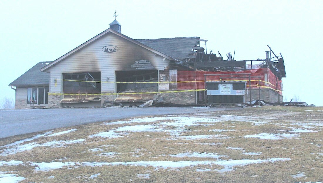 House fire destroys garage - Stanley Republican