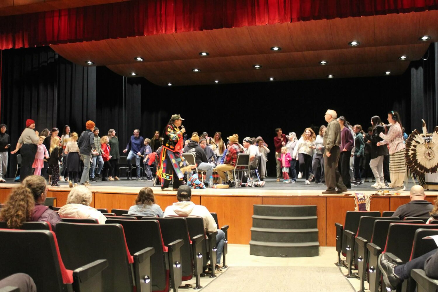 The Ojibwe Drumming and Singing Group Tomahawk Circle performance at Prescott High School Feb. 3 was made possible by grants from the Prescott Foundation, St. Croix Valley Foundation, and the Building an All Inclusive Community Group (BAIC).