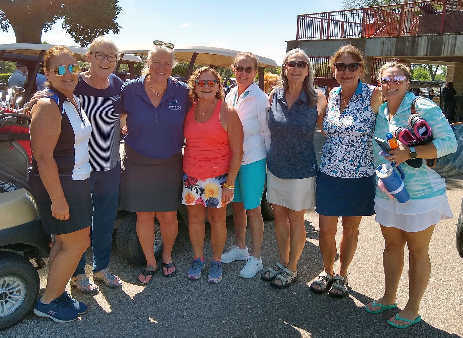 A couple teams enjoyed a beautiful day on the course at Hastings Golf Club for the Drive Out Hunger golf tournament June 10.