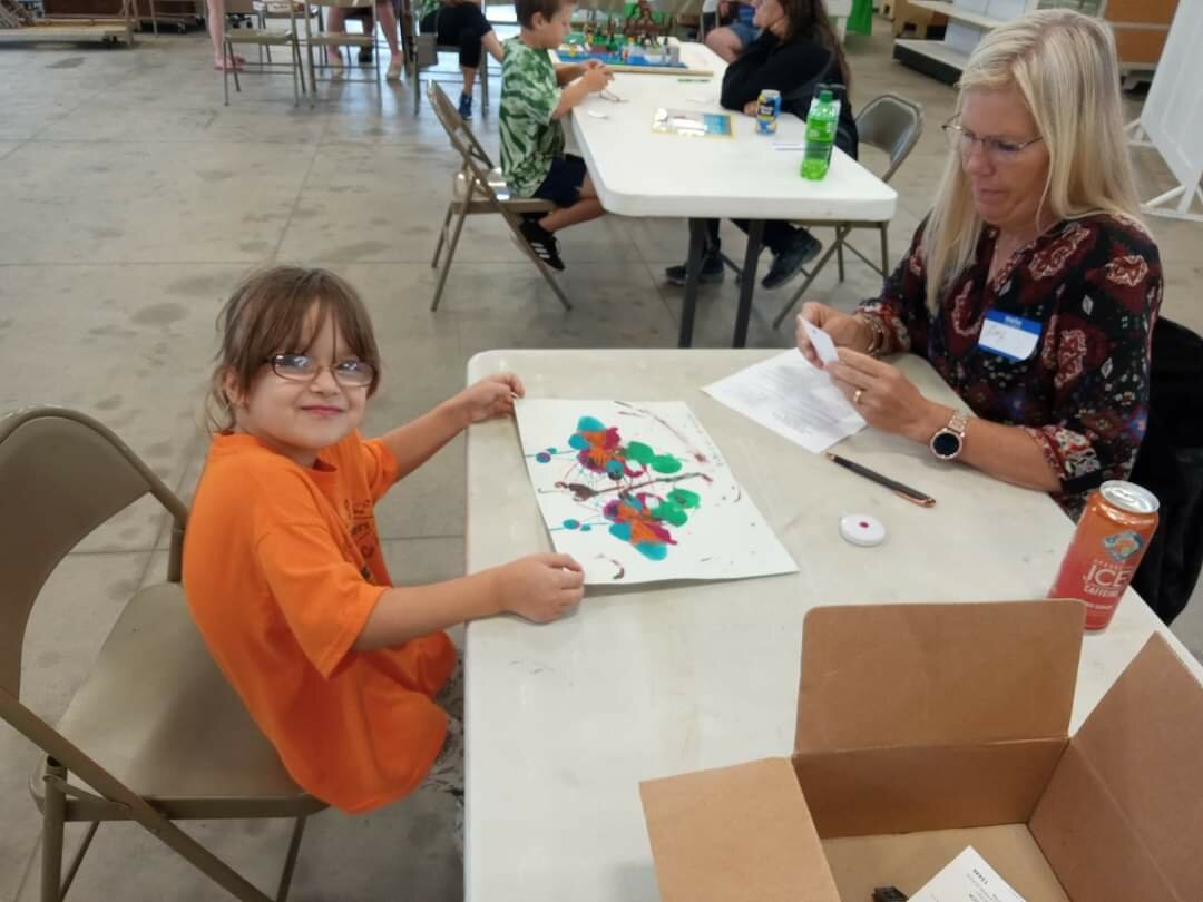 Katherine Nehring, age 6, of Elmwood, showed items for the first time in the Pierce County Fair as a Cloverbud in the Junior Fair.