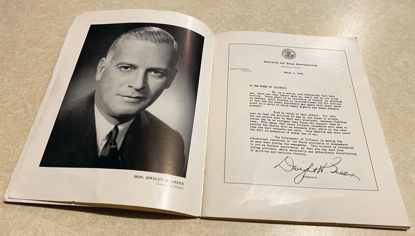 Gov. Dwight Green led Illinois during the World War II years and part of that effort was a state publication, &ldquo;Home Budgets for Victory,&rdquo; encouraging Illinois women to be frugal in managing home and cooking and stretch every resource as far as possible.