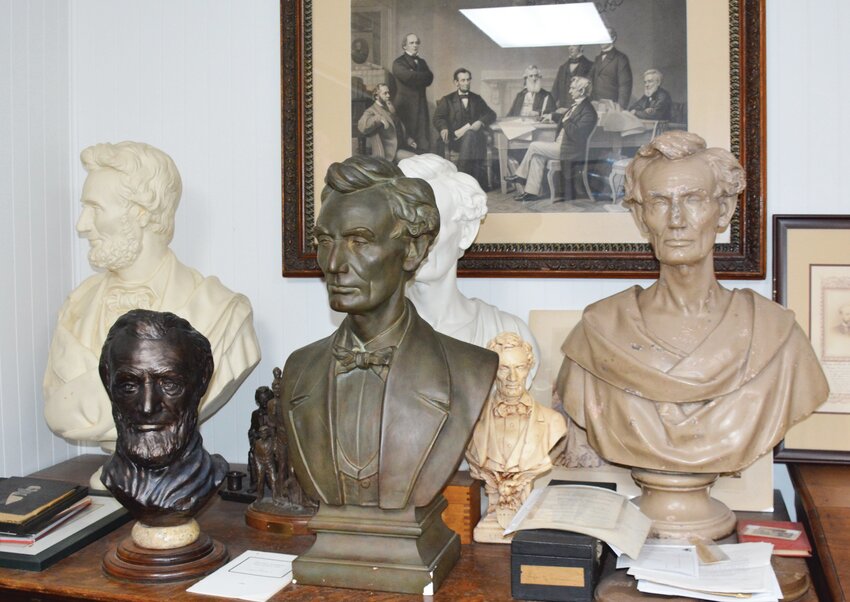 Lincoln statuary, prints, books and other ephemera related to the 16th president fill local collector Tim Saiter&rsquo;s home.