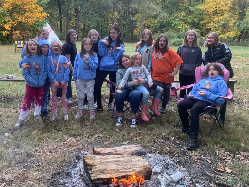 Fifteen hard-working girl scouts make up Troop 2255. The girls, ranging from third to seventh graders, have a goal to sell 160 boxes of cookies to pay for an array of activities.