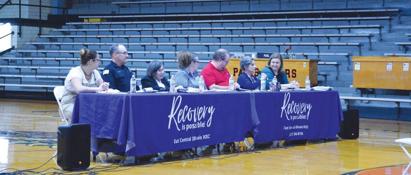 An Addiction Awareness Panel hosted by Edgar County&rsquo;s ROSC on Thursday, Feb. 22 featured a panel of voices, including a local police officer, educators, a clinical psychologist, a substance abuse therapist, a person with lived experience and family members of individuals who have experienced addiction. The panel answered a multitude of questions about addiction, its effects and how the community can come together to support those in need.