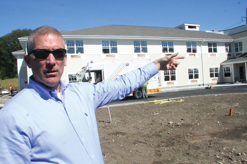 ON SITE: Michael Allen of the Kaplan Group is pictured outside the All American Assisted Living facility Kaplan is building on Toll Gate Road. The facility is projected to open in late January or early February 2017.