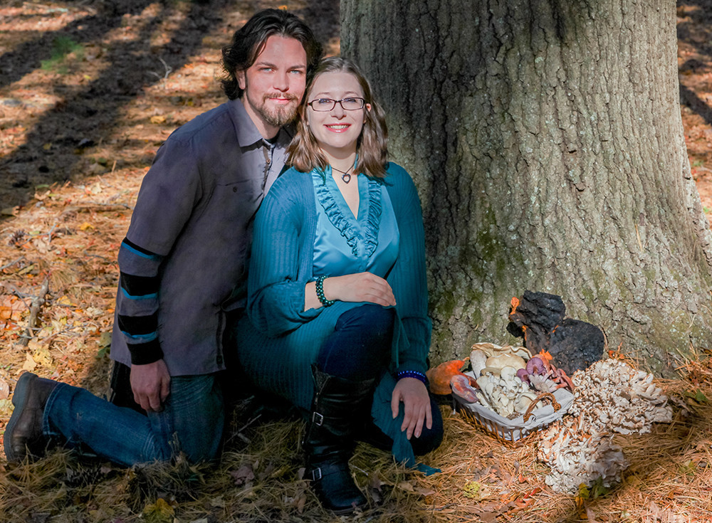 Southern New England Mushroom Hunters Ryan Bouchard and Emily Schmidt
