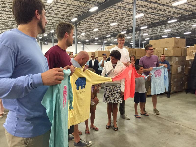Governor Raimondo attended Ivory Ella's &quot;t-shirt cutting&quot; ceremony in August