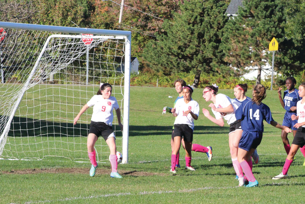 GAME-WINNER: Charlene Hohlmaier buries a shot into the net for the only goal on Tuesday.