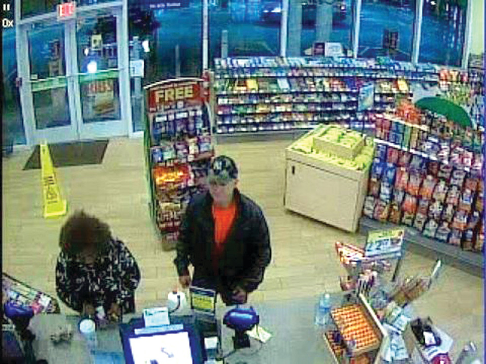 SUSPECT: This image taken from surveillance footage shows the suspect in a late September theft of cigarettes from Cumberland Farms on Killingly Street.