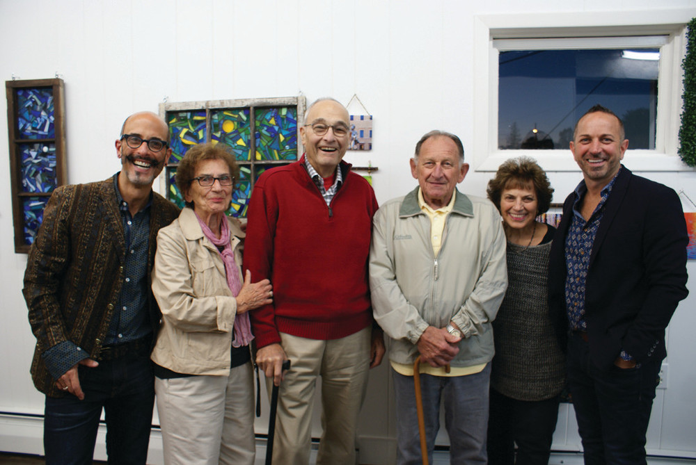 ALL IN THE FAMILY: Pictured at TinTown Studios for the opening of &ldquo;Sensibility of Place&rdquo; are owners Paul Carpentier and Dennis DelSignore with their parents, Mary and Peter Carpentier and Peter and Helen DelSignore.