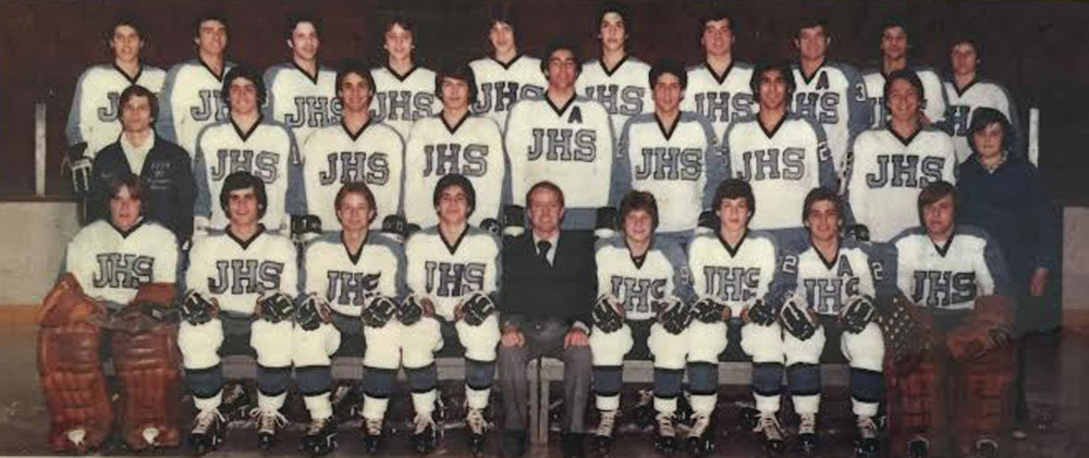 STATE CHAMPS: This is the 1976-77 Johnston High hockey team, which won the Suburban State Championship.