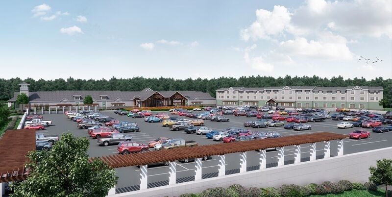 Casino faces northwest, &quot;away from residential areas,&quot; says Twin River,                                                                                    and is &quot;not visible from surrounding roads.&quot;