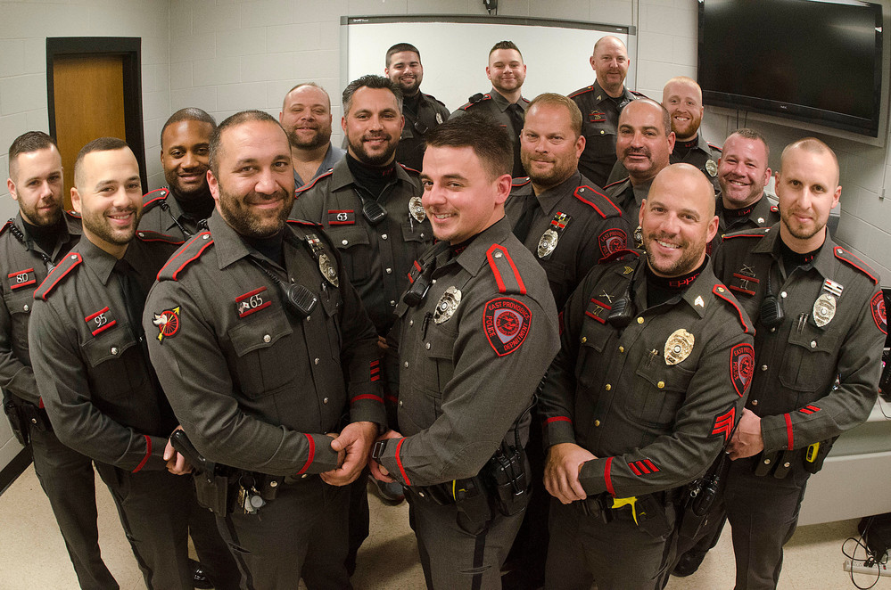 Members of the EPPD show their varying state of facial hair growth during the 'Mo'vember' fundraiser.