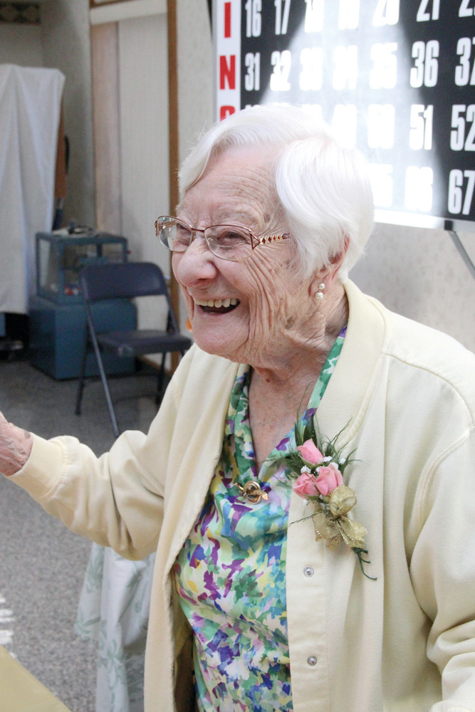 PARTY GAL: Sparrows Point 1 resident Nancy Croce celebrated her 100th birthday at a party hosted by family and co-tenants last week.
