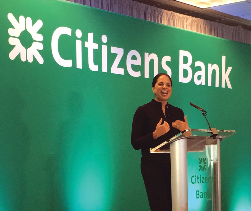 TELLING HER STORIES: Award-winning broadcast journalist Soledad O&rsquo;Brien spoke to a crowd of Citizens Bank employees in Cranston as part of the company&rsquo;s Diversity and Inclusion Initiative.
