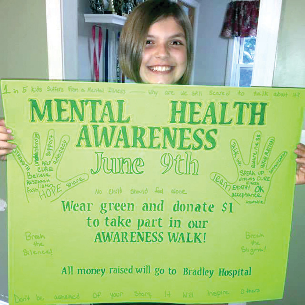 A GOOD CAUSE: Gabby Pascale believes no child should feel alone, and is planning a Mental Health Awareness Day at Winsor Hill Elementary.
