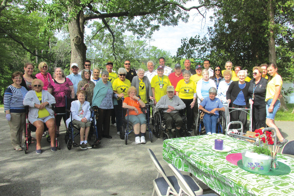 TAMBURINI&rsquo;S TROOP: This is the crew who took part last Thursday in the season-opening Walk with Cops.