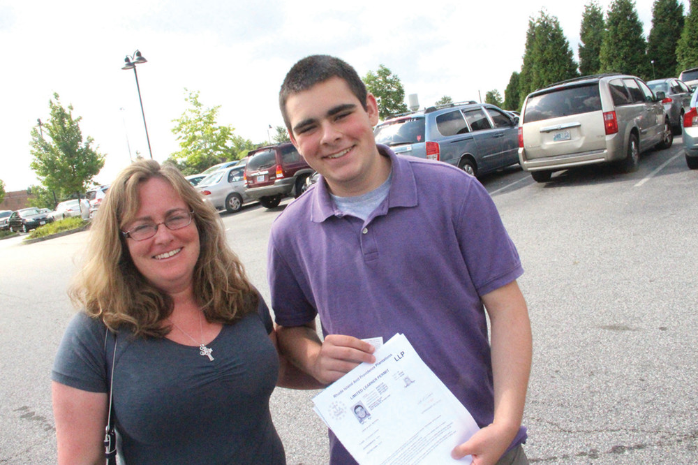 HE&rsquo;LL GET THE KEYS NEXT: Shannon Hajjar said now that her son Matthew has his learner&rsquo;s permit she&rsquo;ll let him drive, but not in the DMV lot.