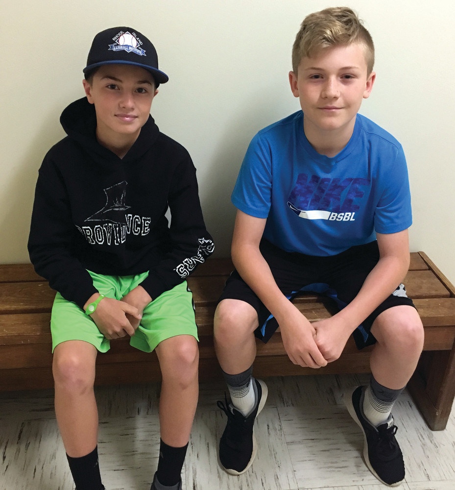 LEARNING FROM THE BEST: Dimetri Iafrate and Xander Polofsky are both enrolled in Steve Krasner&rsquo;s Rhode Island Write on Sports camp, which is running at Providence College for two weeks.