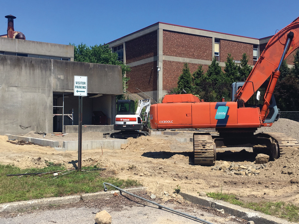 GROUND BROKEN: The foundation has been laid for the new 2,000-square-foot addition at the Warwick Area Career and Technical Center. The building will become a new caf&eacute; and dining space for its culinary arts program.