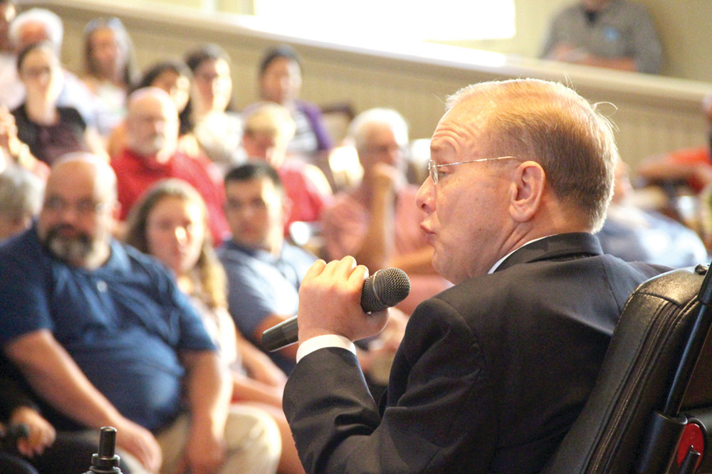 LANGEVIN SPEAKS WITH RHODE ISLANDERS: Congressman Jim Langevin answered a variety of questions during the town hall.