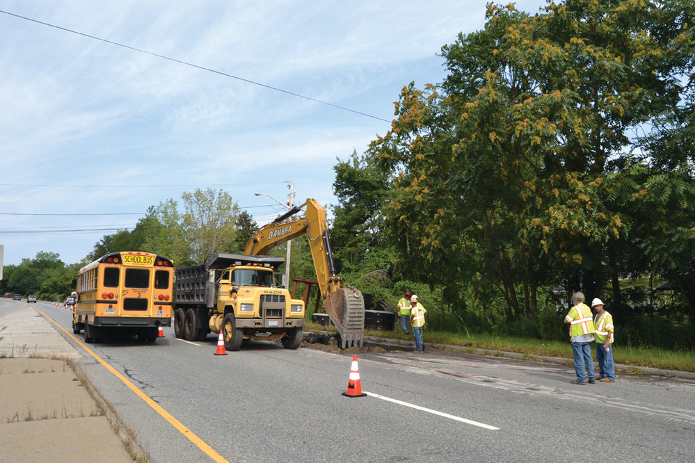 UNDER CONSTRUCTION: Work crews began the Narragansett Bay Commission&rsquo;s sewer extension project on Monday. According to the Narragansett Bay Commission, traffic on Hartford Avenue will experience some delays, but the road will not be closed during construction.