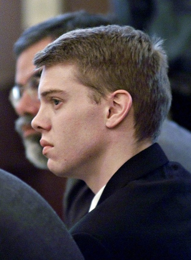 Jeremy M. Motyka sits motionless following the reading of a guilty verdict on both counts against him in Newport Superior Court on Thursday, Feb. 8, 2001. Motyka was was found guilty of murdering and sexually assualting Angela Spence-Shaw in May 2000, in Little Compton.