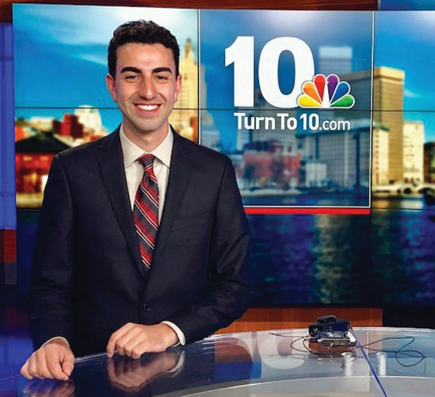 THERE FOR RHODE ISLAND, RAIN OR SHINE: Johnston&rsquo;s Anthony Macari was recently hired as a digital weather producer and meteorologist at NBC 10 WJAR, helping him achieve his dream of coming home to do what he loves in his home state.