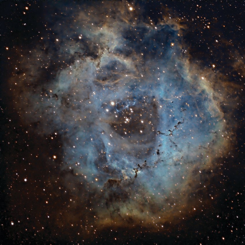 ROSETTE NEBULA Lucas &ldquo;Luc&rdquo; Maguire captured this image of the Rosette Nebula from his backyard in Johnston. He stacked 45 individual images, each exposed for 300 seconds, and then used computer software to combine them to make the final photograph.