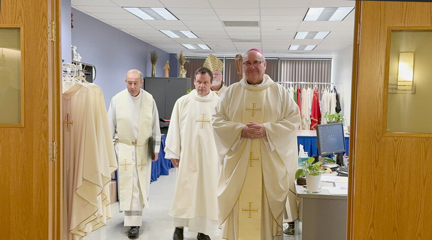 It’s a regular morning Mass at the Archdiocese of Boston's Chancery building in Braintree, one hour before the official press conference to introduce the successor to Boston Cardinal Seán P. O'Malley, OFM, Cap. 
